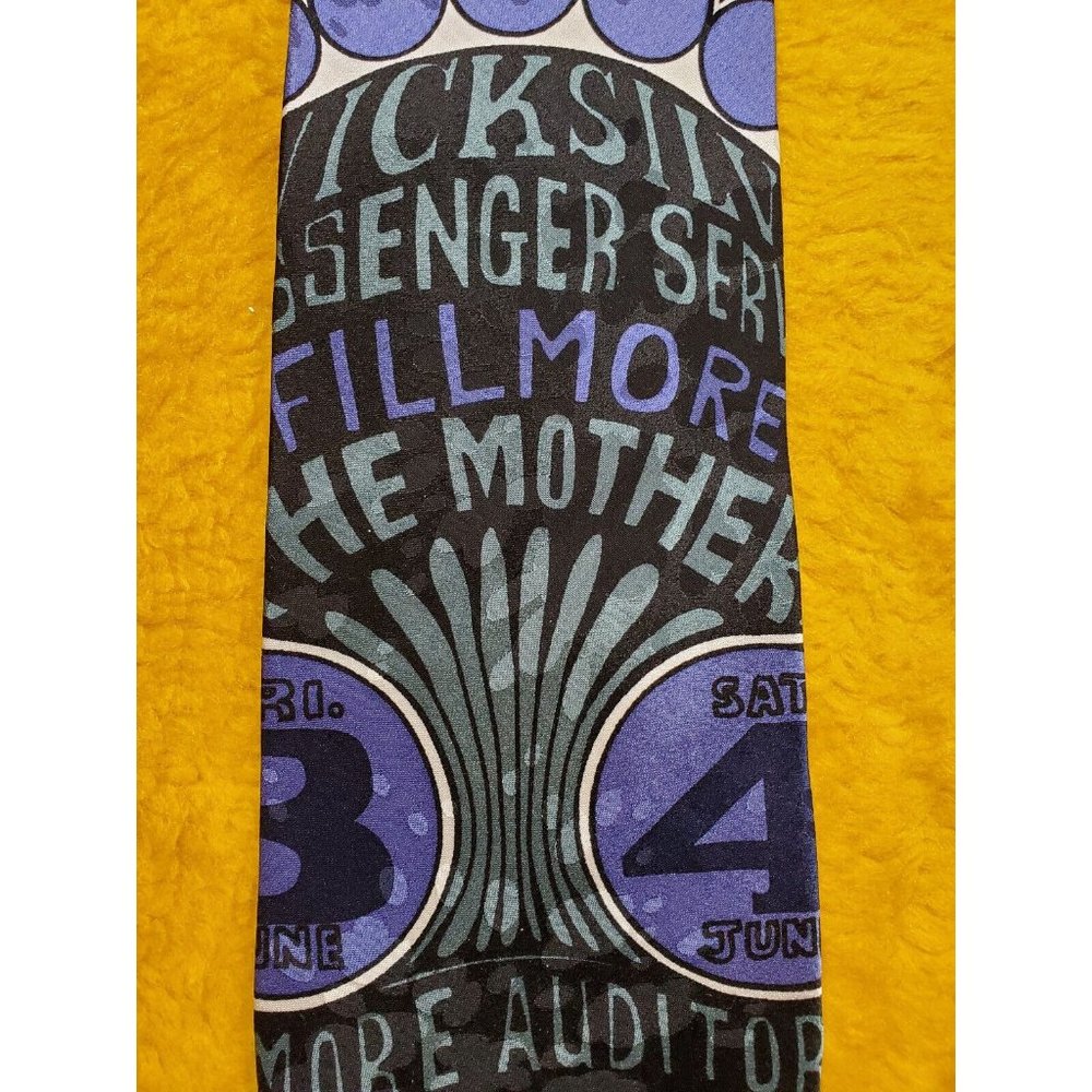 THE FILLMORE POSTER TIE ~NUMBER NINE # 9 (Produced in 1992) ~56" (NEW IN PLASTIC